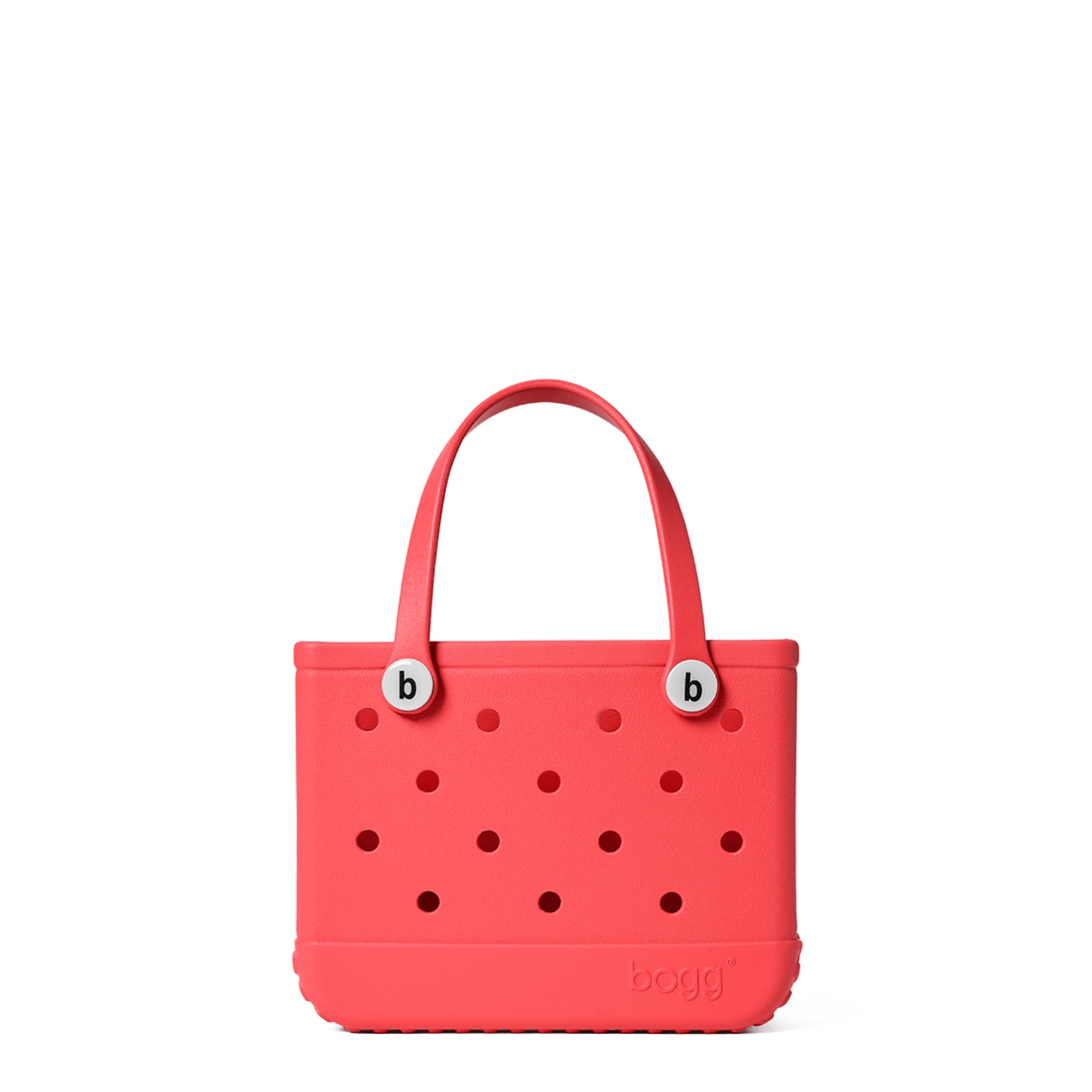 BOGG BAG - Bitty, Small Tote Bag - Coral Me Mine, White Buttons - 11in L x 4.5in W x 8.5in H - Lightweight, Washable, Durable - All Purpose EVA - for Beach, Pool, Boat, Work, Sports
