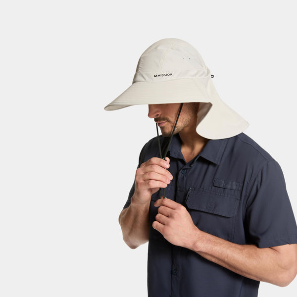 MISSION Cooling UPF Sun Defender Hat - Men's and Women's Sun Hat for Hiking, Golfing & Fishing - Sweat & Water Activated Technology (Glacier Grey)