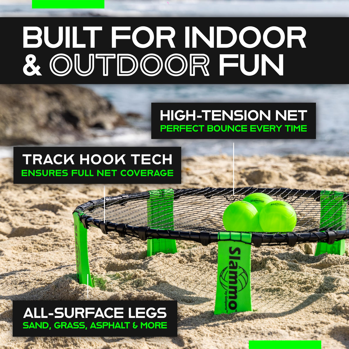 GoSports Slammo Game Set (Includes 3 Balls, Carrying Case and Rules ...